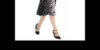 Vestido Alfani Feminino Petite com Decote Redondo e Amarração nas Costas, Preto, Tamanho Petite Pequeno