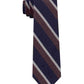 Gravata listrada texturizada fina masculina Tommy Hilfiger marrom tamanho regular