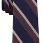 Gravata listrada texturizada fina masculina Tommy Hilfiger marrom tamanho regular