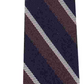Gravata listrada texturizada fina masculina Tommy Hilfiger marrom tamanho regular