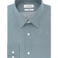 Camisa social masculina Calvin Klein Steel Slim-Fit, sem necessidade de passar, com estampa elástica, tamanho 17x32-33, verde