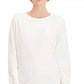 Karen Scott Petite Microfleece Top Feminino Branco Tamanho Petit S
