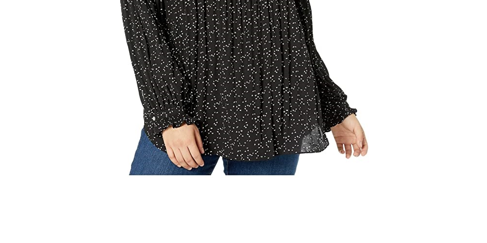 Blusa Ralph Lauren Plus Georgette Feminina Preta Tamanho 1X