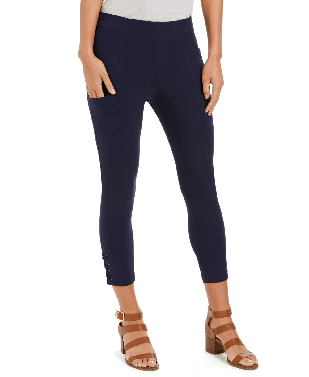 Calça utilitária cropped feminina Style &amp; Co, azul, tamanho 8