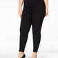 Leggings casuais Alfani Ponte para mulheres, pretas, tamanho 0X