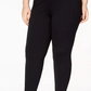 Leggings casuais Alfani Ponte para mulheres, pretas, tamanho 0X