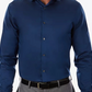 Camisa social masculina Calvin Klein Extreme Slim Fit com botões, azul, tamanho 15x34-35