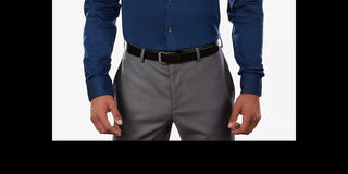 Camisa social masculina Calvin Klein Extreme Slim Fit com botões, azul, tamanho 15x34-35