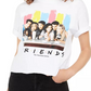 Camiseta estampada Love Tribe Juniors Cotton Friends, tamanho médio, branca