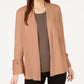 Cardigan feminino Alfani com mangas amarradas, cinza, tamanho extrapequeno