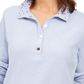 Karen Scott Top Feminino Petite com Decote Redondo Azul Tamanho Petit
