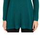 Suéter túnica feminino estilo &amp; co, pequeno, gola alta, verde, tamanho P