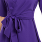 Blusa Alfani Feminina Petite com Manga Cotovelo e Envoltório Falso Roxo Tamanho P