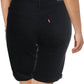 Shorts Levi's Plus Shaping Feminino Cintura Média Preto Tamanho 24W