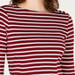 Charter Club Petite Pima Cotton Women's Top com estampa de botões e ombros, vermelho, tamanho GG