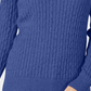 Karen Scott Suéter Feminino Petite Cotton Cable Knit Azul Tamanho PXL