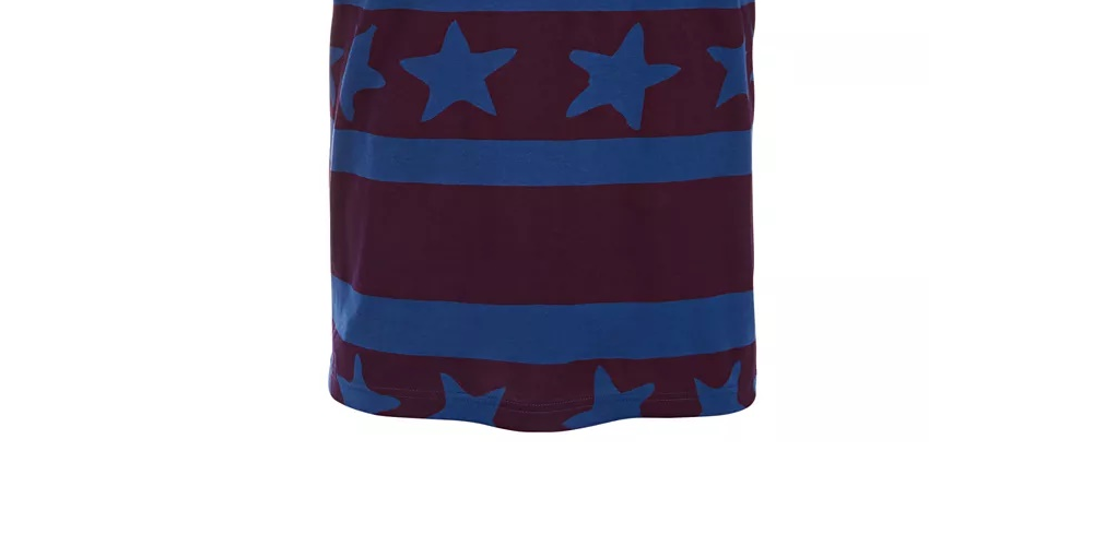 Camiseta masculina American Rag Stars &amp; Stripes azul tamanho XX-G