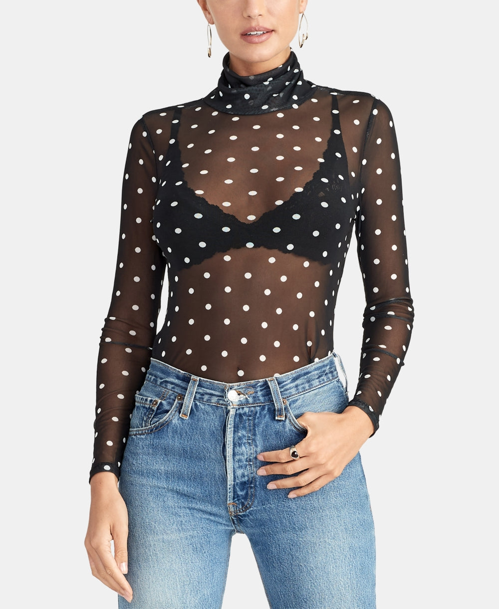 Rachel Roy Val Top de malha com gola alta feminino, preto, tamanho pequeno