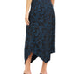 Saia MIDI assimétrica estampada feminina Alfani azul tamanho 14