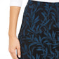 Saia MIDI assimétrica estampada feminina Alfani azul tamanho 14