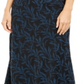 Saia MIDI assimétrica estampada feminina Alfani azul tamanho 14