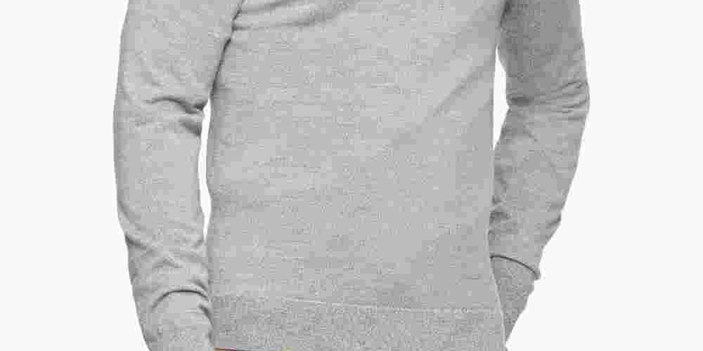Suéter Calvin Klein Masculino de Lã Merino com Gola V Cinza Tamanho XS