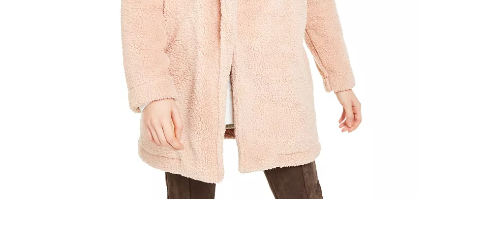 Jaqueta Calvin Klein Fleece Flyaway Feminina Rosa Tamanho Grande