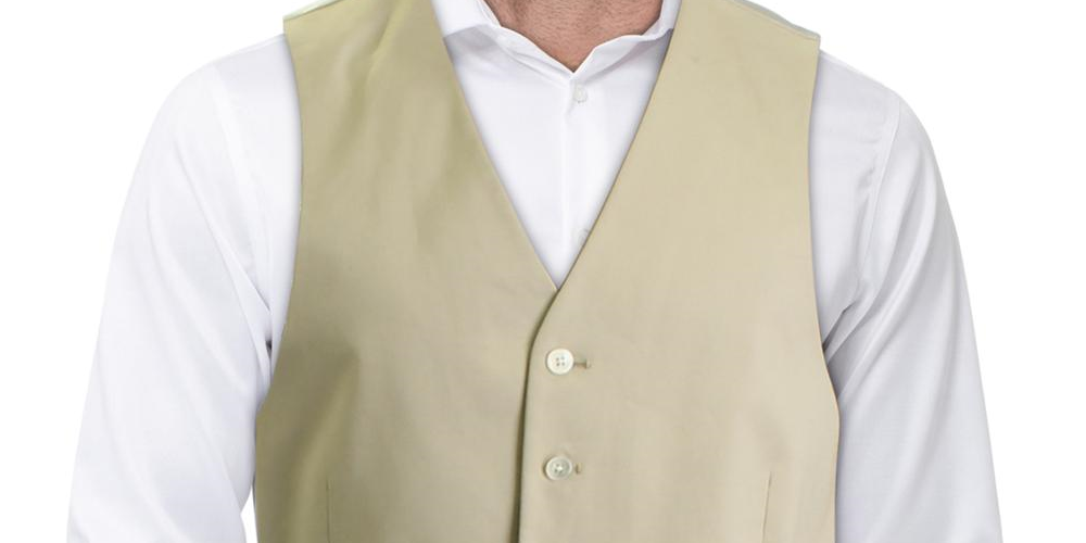 Colete formal profissional Ralph Lauren Hitchcock masculino bege tamanho grande