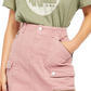 Minissaia lápis com zíper feminina Free People, rosa, tamanho 27