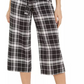 Calça cropped feminina estampada Maison Jules, perna larga, preta, tamanho XXS