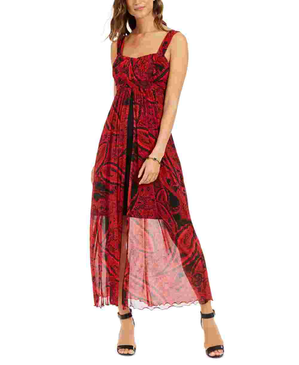 Macacão feminino skinny com alças finas e decote coração, estampado vermelho, tamanho 16, da Connected Apparel