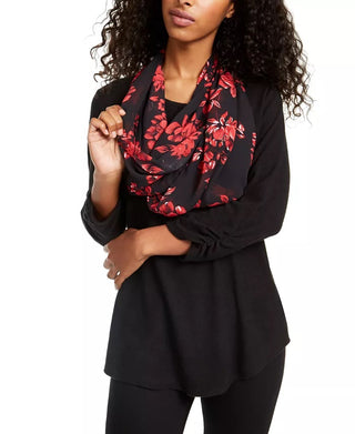 BCX Juniors' Scarf Top Black  Size X-Large