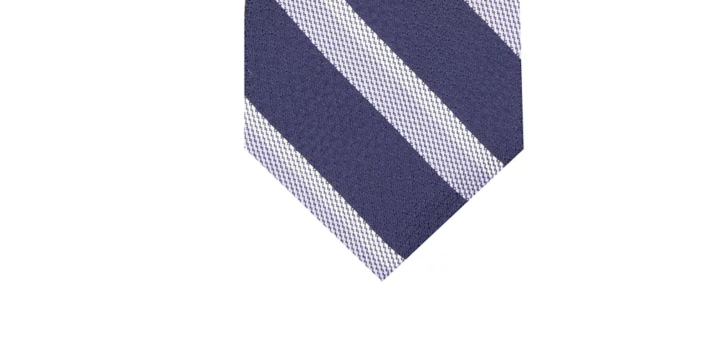 Gravata listrada de seda Fullerton masculina Tasso Elba, azul, tamanho regular