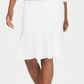 Terno feminino Le Suit com saia de crepe de três botões, branco, tamanho 14