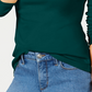 Camiseta feminina de manga comprida Charter Club Pima Cotton, verde, tamanho XX-G