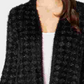 Cardigan Alfani Feminino Petite Eyelash-Yarn Preto Tamanho Pequeno Grande