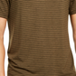 Camiseta listrada masculina com gola dividida da INC International Concepts, verde, tamanho pequeno