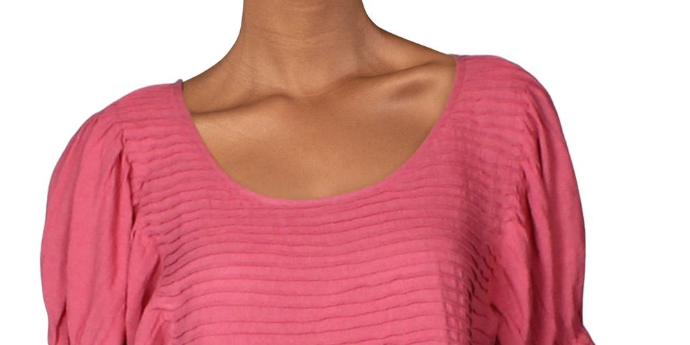 Túnica Boho Elsie Pintuck Feminina Free People Rosa Tamanho Grande