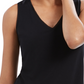 Camiseta regata feminina de crepe Charter Club, preta, tamanho extragrande