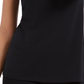 Camiseta regata feminina de crepe Charter Club, preta, tamanho extragrande