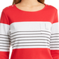 Karen Scott Sport Top Feminino Colorblocked com Botões nos Ombros Vermelho Tamanho X-S
