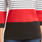 Karen Scott Sport Top Feminino Colorblocked com Botões nos Ombros Vermelho Tamanho X-S