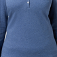 Karen Scott Top Henley de Algodão Feminino Azul Tamanho XX-G
