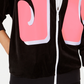 Jaqueta de corrida feminina Juicy Couture Graphic Velour, preta, tamanho médio