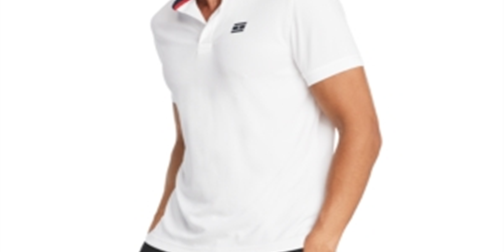 Camisa polo masculina Tommy Hilfiger com logotipo Armstrong e ajuste personalizado, branca, tamanho XXG
