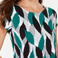 Camiseta feminina Alfani Petite com estampa e bainha redonda, tamanho verde, pequena e pequena