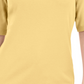 Blusa feminina Karen Scott com decote em V e detalhes em botões, amarela, tamanho pequeno