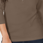 Karen Scott Top Henley de Algodão Feminino Marrom Tamanho X-S