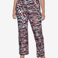 Calça feminina com cós elástico estampado plus size NY Collection, rosa, tamanho 2X