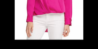 Blusa DKNY Surplice Feminina Rosa Tamanho Grande